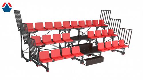 Трибуна телескопическая 3-х рядная на 26 мест (Авангард) - Екатеринбургспорт ру спорттовары в Екатеринбурге