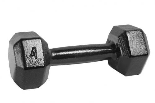 Гантель гексагональная литая черная эмаль, 4 кг ГГЧ/4 IRON KING Айрон Кинг - Екатеринбургспорт ру спорттовары в Екатеринбурге