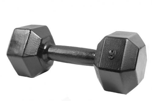 Гантель гексагональная литая черная эмаль, 9 кг ГГЧ/9 IRON KING Айрон Кинг - Екатеринбургспорт ру спорттовары в Екатеринбурге