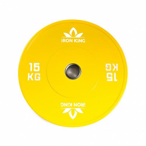 Диск бамперный 15 кг для функционального тренинга Стальная втулка ДКЧ15 IRON KING Айрон Кинг - Екатеринбургспорт ру спорттовары в Екатеринбурге