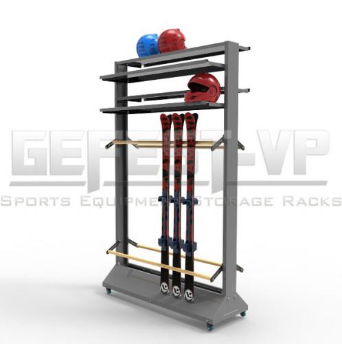 Стеллаж комбинированный – 7 для хранения горных лыж, ботинок и шлемов профессиональный узси - Екатеринбургспорт ру спорттовары в Екатеринбурге