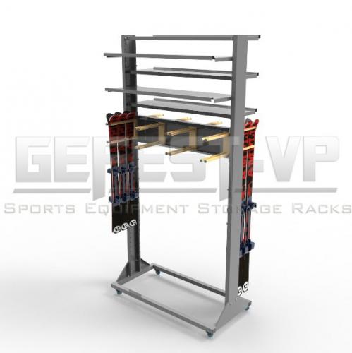 Стеллаж комбинированный – 2 для хранения горных лыж, ботинок и шлемов профессиональный vasilgym - Екатеринбургспорт ру спорттовары в Екатеринбурге