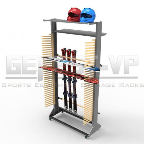 Стеллаж комбинированный – 5 для хранения сноубордов, горных лыж, ботинок и шлемов профессиональный - Екатеринбургспорт ру спорттовары в Екатеринбурге