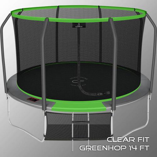 Каркасный батут Clear Fit GreenHop 14Ft уличный кумитеспорт - Екатеринбургспорт ру спорттовары в Екатеринбурге