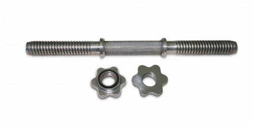 Гриф гантельный 25 мм длина 45 см 1,8 кг с насечкой IRON KING Айрон Кинг - Екатеринбургспорт ру спорттовары в Екатеринбурге