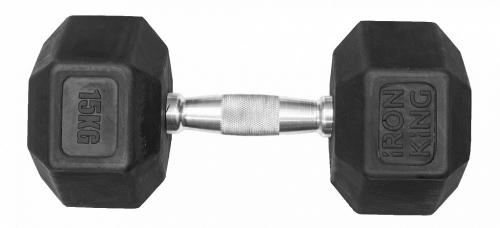 Гантель гексагональная 15 кг IK IRON KING Айрон Кинг - Екатеринбургспорт ру спорттовары в Екатеринбурге