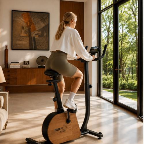 Велотренажер генераторный UNIX Fit BL-380E деревянный / Wood электромагнитный - Екатеринбургспорт ру спорттовары в Екатеринбурге
