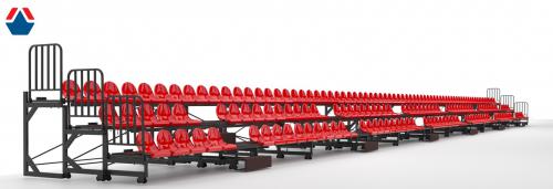 Трибуна телескопическая 3-х рядная на 140 мест - Екатеринбургспорт ру спорттовары в Екатеринбурге