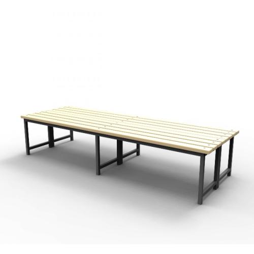 Лавка для раздевалок двойная с пластиковыми рейками скамья LD 100/73/40 1 метр - Екатеринбургспорт ру спорттовары в Екатеринбурге