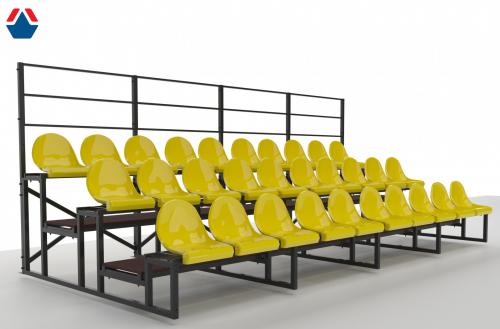 Трибуна сборно-разборная 3-х рядная на 30 мест (без навеса, лестниц, боковых поручней) - Екатеринбургспорт ру спорттовары в Екатеринбурге