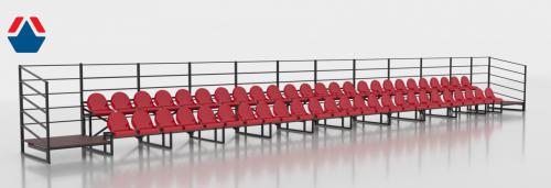 Трибуна сборно-разборная 2-х рядная на 50 мест (без навеса) - Екатеринбургспорт ру спорттовары в Екатеринбурге