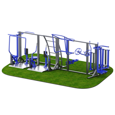 Уличный тренажерный комплекс на раме Sabirgym SGINVAR410 Реабилитационный - Екатеринбургспорт ру спорттовары в Екатеринбурге