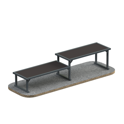 Скамья двухуровневая Sabirgym SGSPM4012L элемент для прыжков для скейт-парков - Екатеринбургспорт ру спорттовары в Екатеринбурге