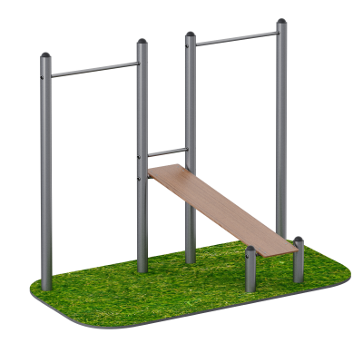 Уличный комплекс Скамья для пресса с турником (эконом) Sabirgym SGWOK020.30 - Екатеринбургспорт ру спорттовары в Екатеринбурге