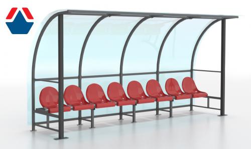 Скамейка для запасных игроков (на 8 мест) - Екатеринбургспорт ру спорттовары в Екатеринбурге