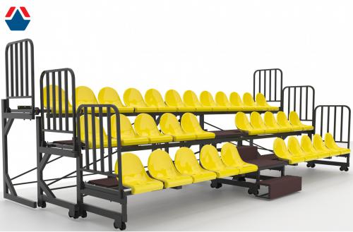 Трибуна телескопическая 3-х рядная на 32 места - Екатеринбургспорт ру спорттовары в Екатеринбурге