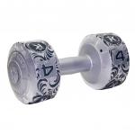 Гантель виниловая 4 кг ( серебристый металлик) IRON KING Айрон Кинг - Екатеринбургспорт ру спорттовары в Екатеринбурге