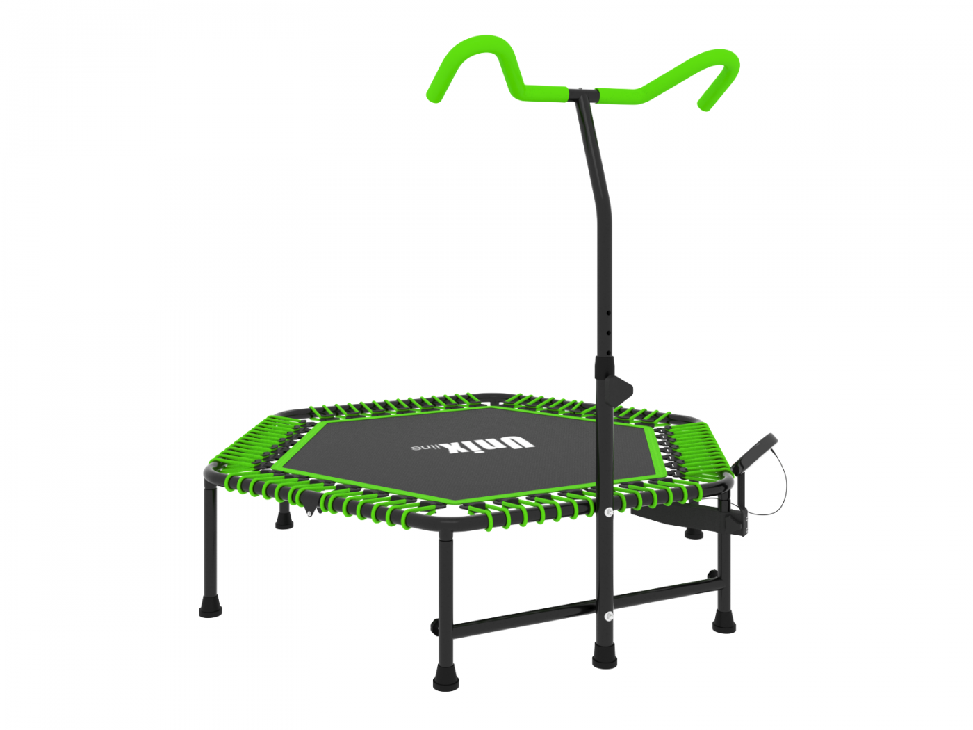 Батут с ручкой и счетчиком UNIX Line FITNESS Green PRO (130 cm) proven  quality Батуты для фитнеса батуты для джампинга Екатеринбургспорт