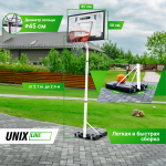   UNIX Line B-Stand 32"x23" R45 H210-260cm BSTAS260WB -     